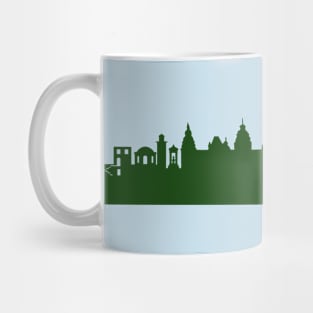 ASCHAFFENBURG Skyline in forest green Mug